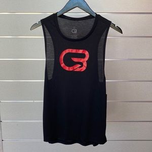 CycleBar Muscle Tank - Black/Shimmer Red - Small - NWT